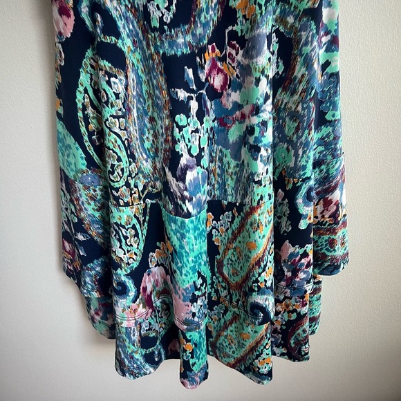 Free People Multicolored Paisley Tiered Sleeveless Mini Dress - Picture 3 of 7